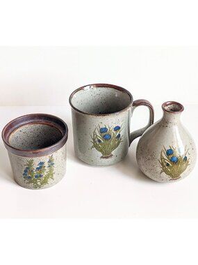 Vtg Takahashi Stoneware Coffee Mug / Planter / Bud Vase